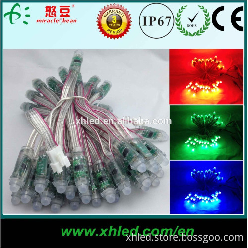 waterproof IP68 Addressable 5v 12mm dmx 512 rgb pixel led for outdoor sign letters